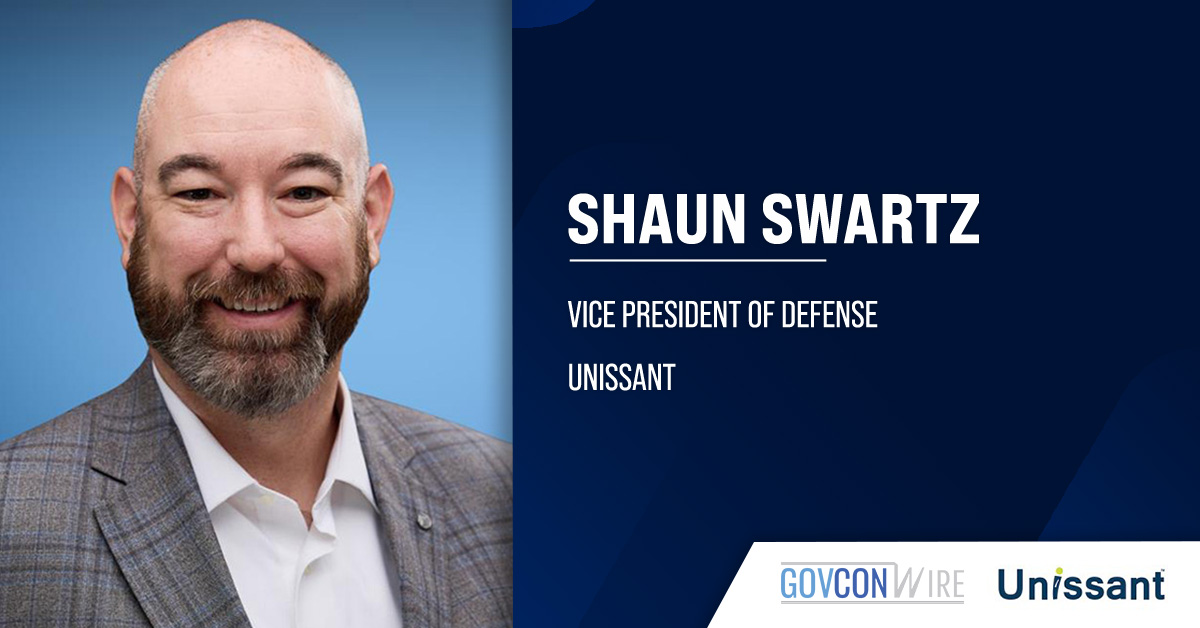 Unissant VP Shaun Swartz. Former U.S. Air Force officer Shaun Swartz has been named vice president of defense at Unissant.
