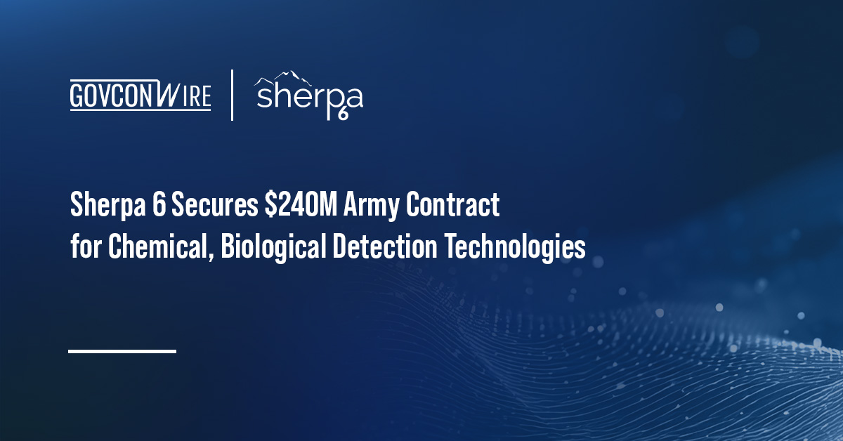 Sherpa 6 Secures $240M Army Contract for Chemical, Biological Detection Technologies Sherpa 6 logo. The U.S. Army has awarded Sherpa 6 a contract for chemical and biological detection technologies.