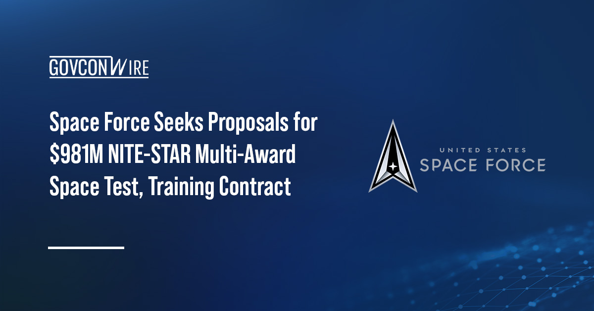 Space Force logo. USSF is soliciting proposals for a potential $981 million IDIQ.