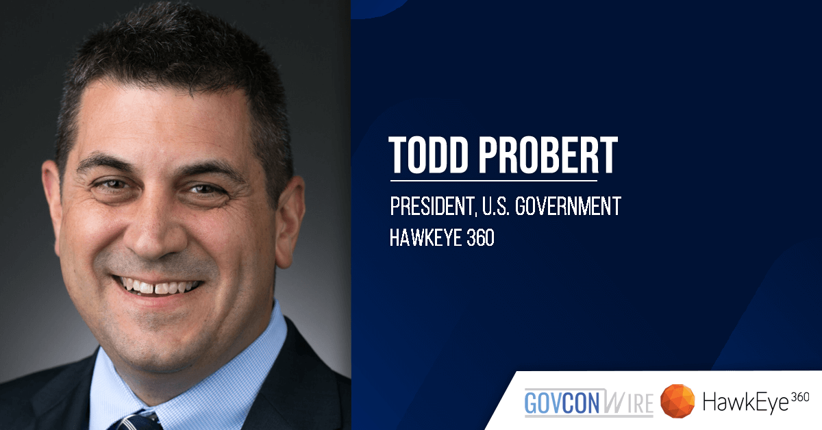 Todd Probert, president for US government at HawEye 360. Probert said HawkEye 360 will combine RF data with ISA's processing