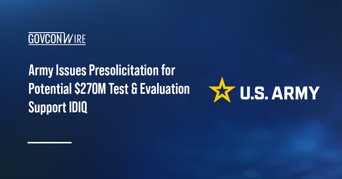 U.S. Army logo. The U.S. Army has issued a presolicitation notice for the ITESS contract.