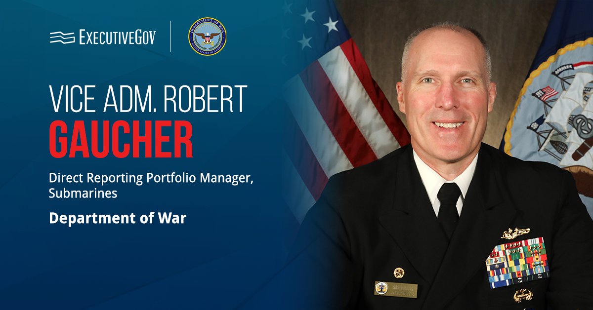 Vice Adm. Robert Gaucher, DPRM for submarines at DOW. Gaucher was confirmed by the Senate as DPRM for submarines in January