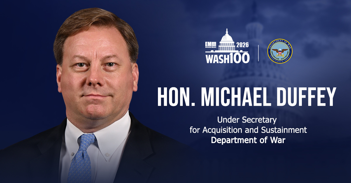 Dept. of War Under Secretary Michael Duffy has been named a recipient of the 2026 Wash100 Award.