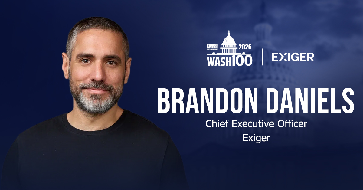 Brandon Daniels, CEO of Exiger, is a 2026 Wash100 Award recipient.