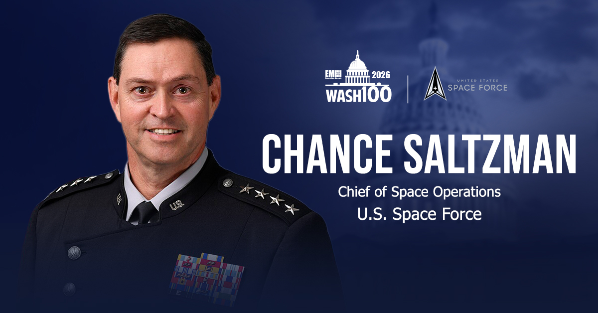 Chance Saltzman. The Space Force chief of space operations won his fourth Wash100 Award in 2026 for his work positioning the U.S. for national security success in the critical realm of space.
