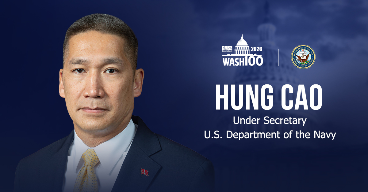 Under Secretary of the Navy Hung Cao secures his first-ever Wash100 Award.