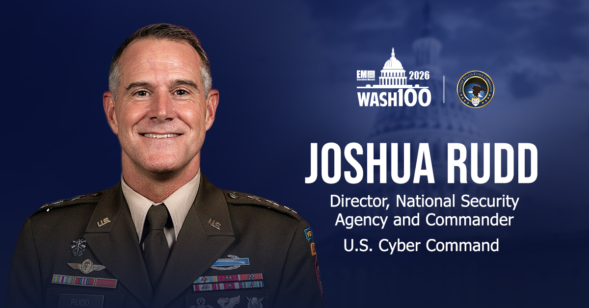 NSA, CYBERCOM head Lt. Gen. Joshua Rudd wins 2026 Wash100 Award