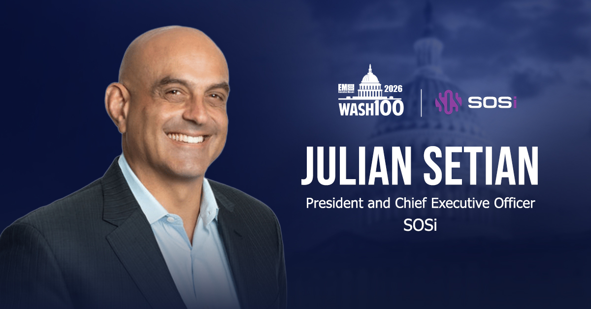 Executive Mosaic names SOSi CEO Julian Setian a Wash100 Award winner for 2026.