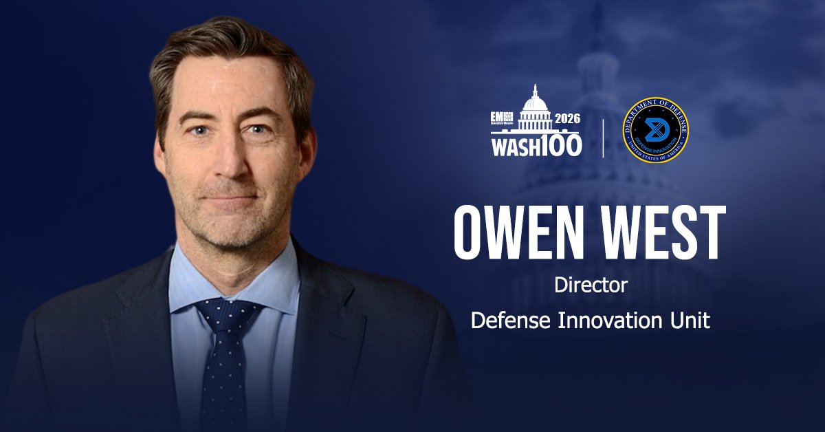 DIU Director Owen West. Executive Mosaic has named West a winner of the 2026 Wash100 Award.