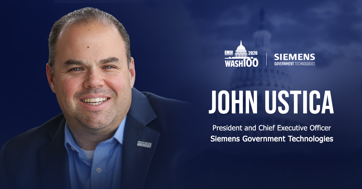 John Ustica, president and CEO of Siemens Government Technologies, is a 2026 Wash100 Award winner.