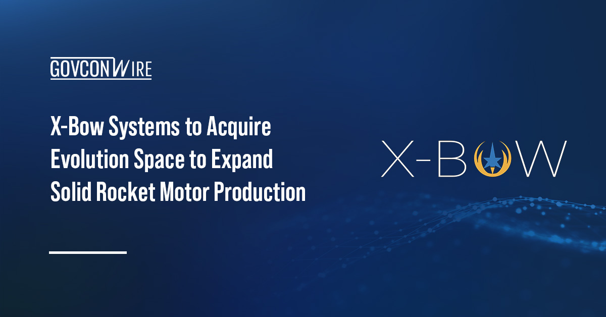 X-Bow logo. X-Bow Systems has agreed to acquire Evolution Space to boost solid rocket motor production.
